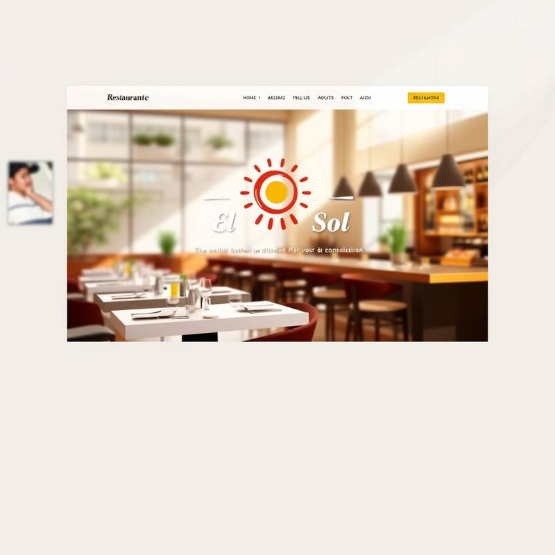 Captura de pantalla del nuevo diseño web para Restaurante El Sol